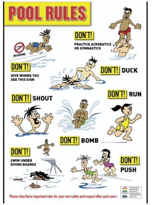 Pool Rules Posters